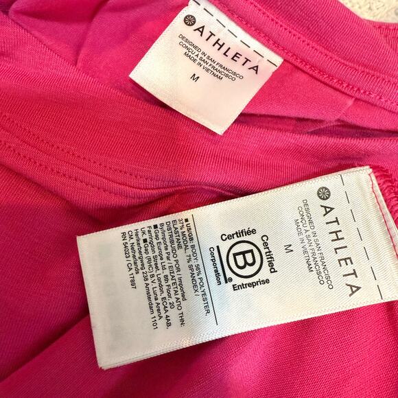 Athleta medium threadlight modal relaxed pleat back top TLS1 2585 - Picture 5 of 10